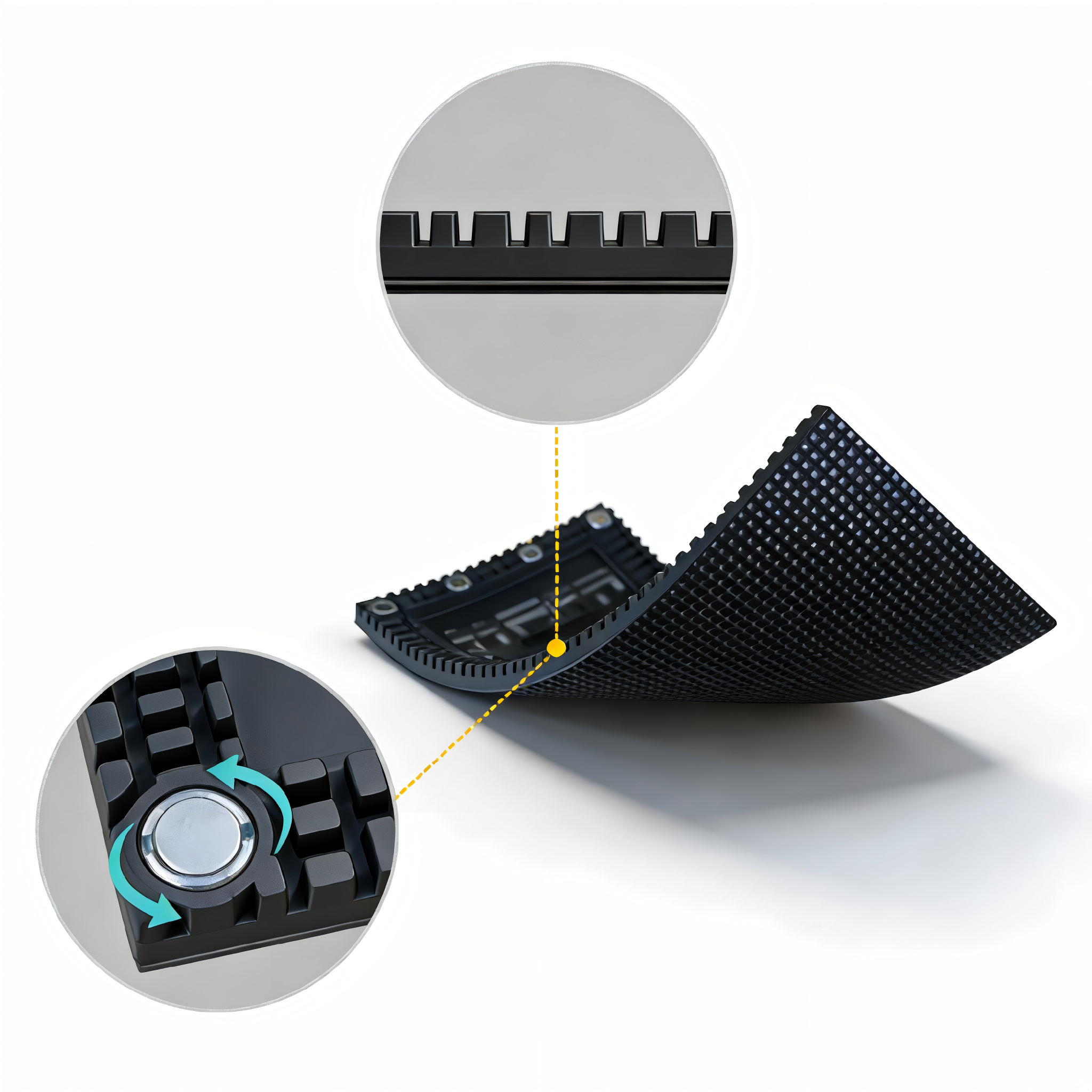 Flexible Module LED Display Screen Curved Soft LED Screen / Flexible Foldable LED Wal