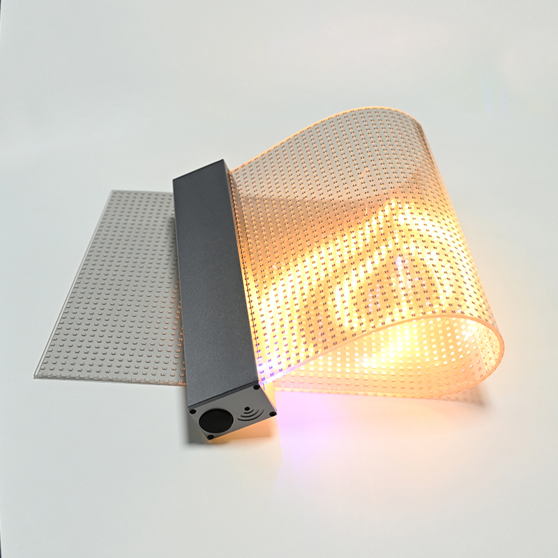 LED Flexible Crystal Film Screen Curved Bendable Transparent Film LED Display Wall