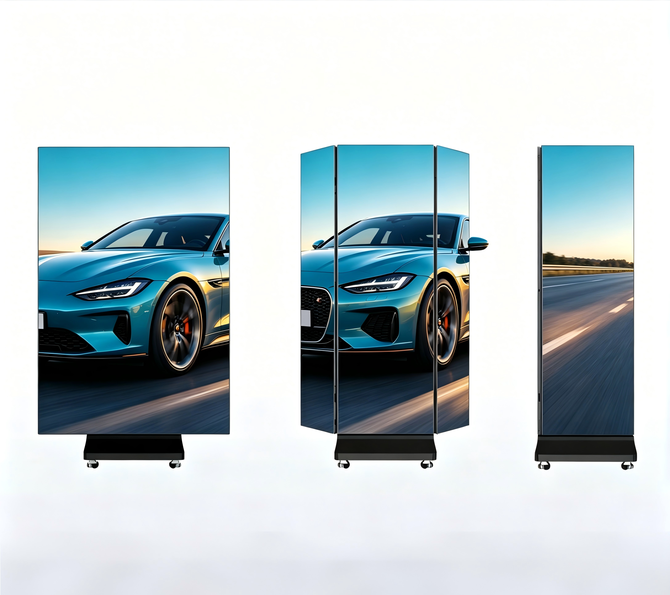 Tall Extra Large Fold LED Poster Vertical Full-Size Brand Exhibition Screen