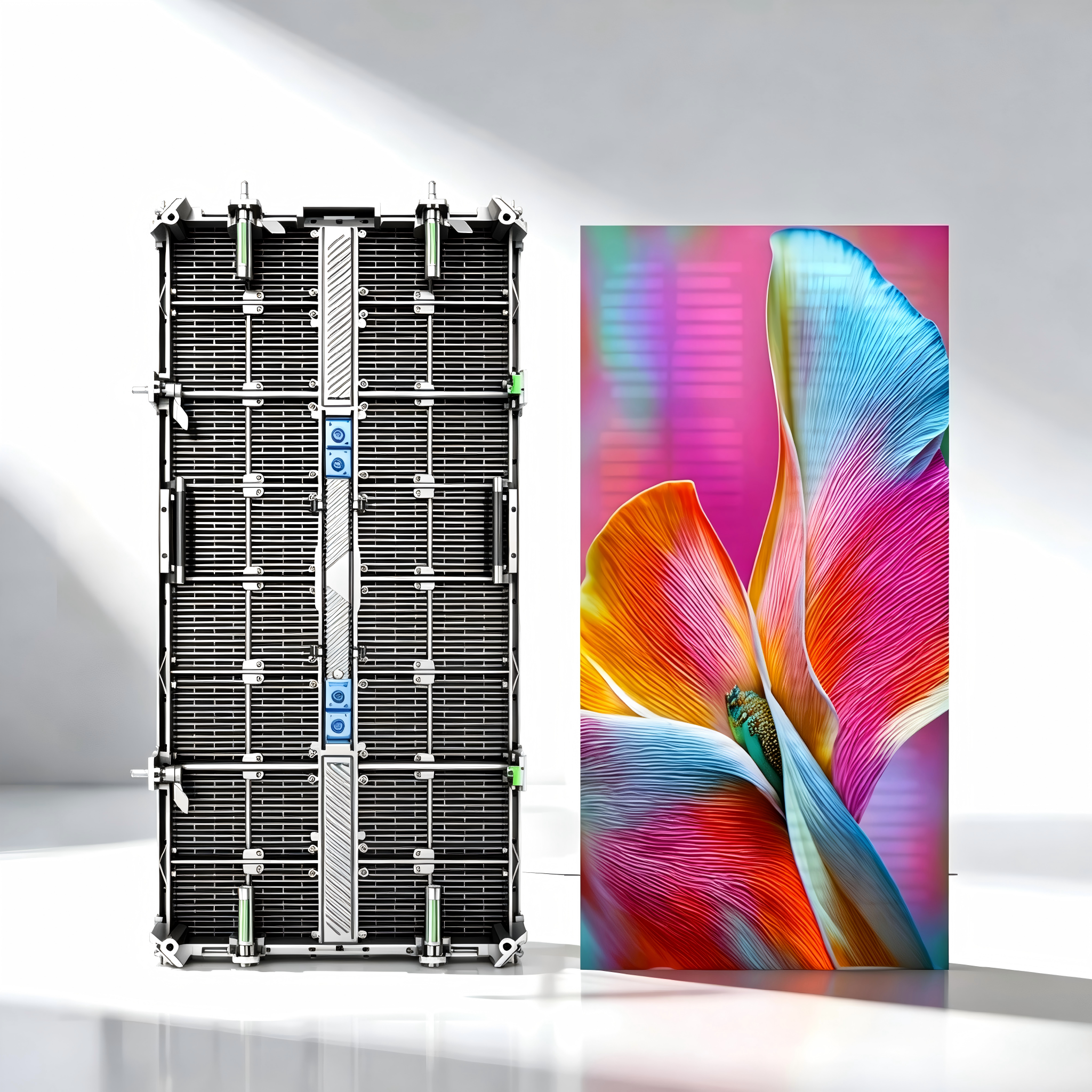 Rental LED Grid Transparent Screen Stage Quick-install Hollow Ice Display Screen