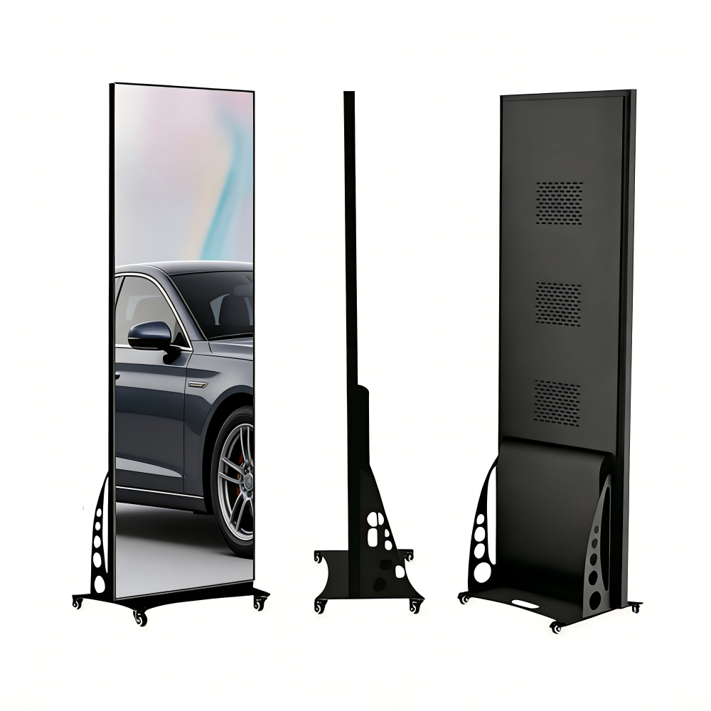 Single Fold LED Poster Screen Lightweight Independent Commercial Display