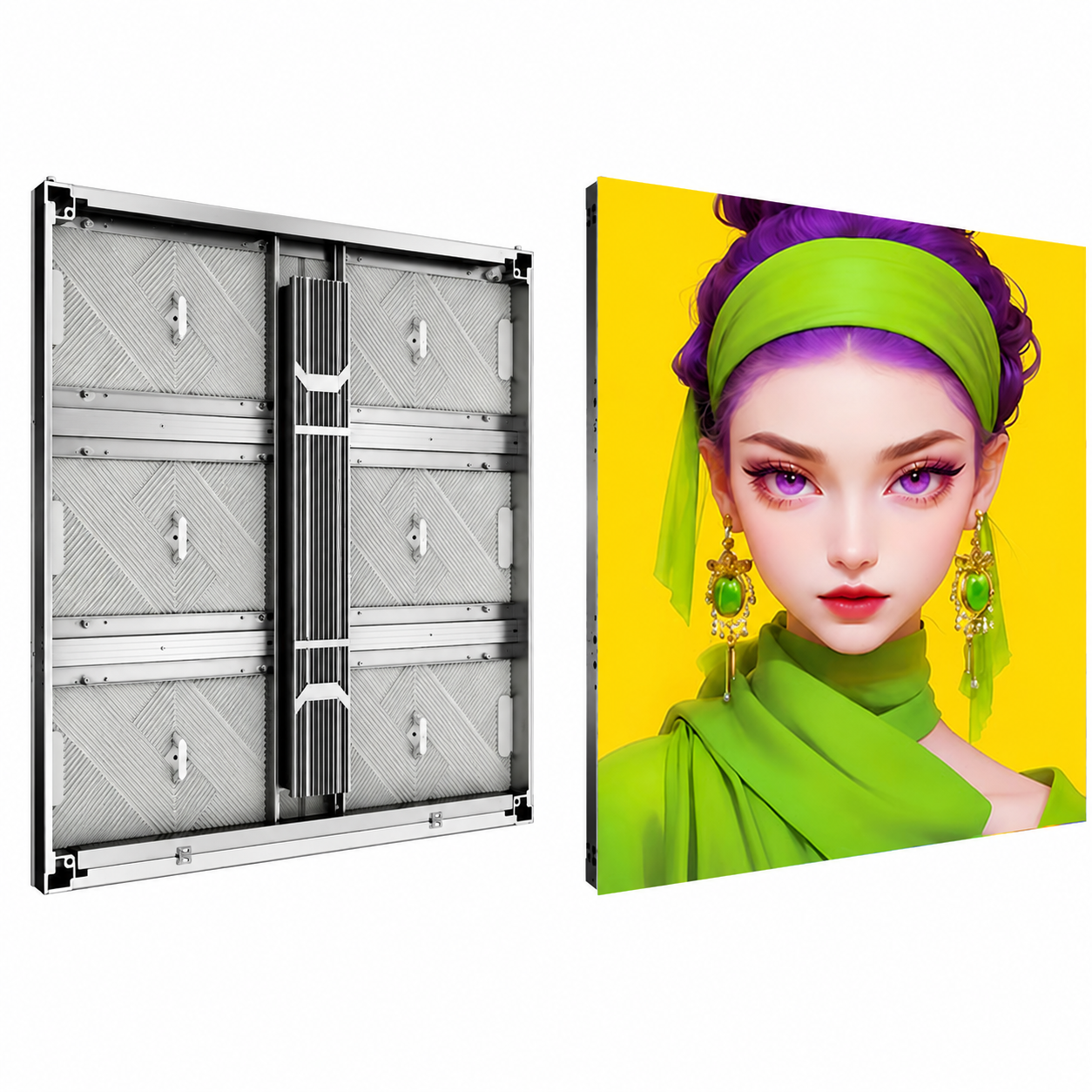 Aluminum Profile Outdoor LED Screen Lightweight Frame Fixed Outdoor Display Screen